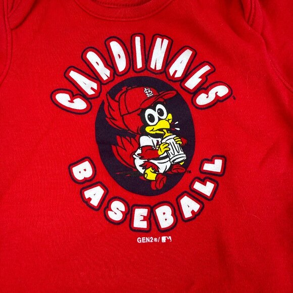 St. Louis Cardinals Baby One Piece Outfit Baseball MLB Size 6/9 Mo - Picture 2 of 5